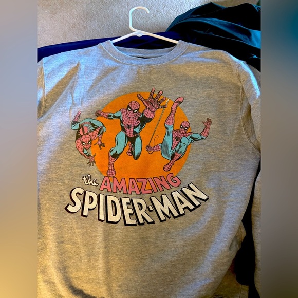 Marvel Other - New Official Marvel amazing Spider-Man
Grey sweatshirt graphics up the sleeve
